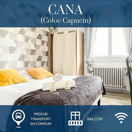 Coloc Capucin - Belle Colocation Avec 3 Independantes / Balcon Prive / Parking Collectif / Wifi Gratuit 招待所