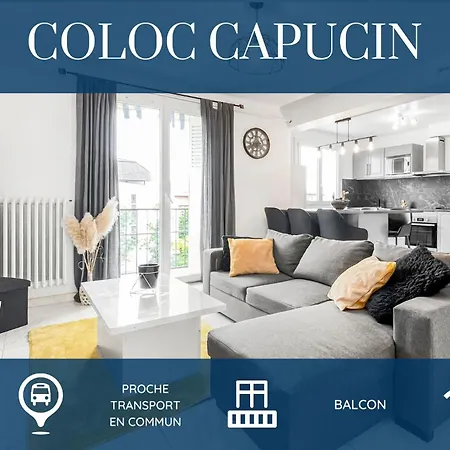 Coloc Capucin - Belle Colocation Avec 3 Independantes / Balcon Prive / Parking Collectif / Wifi Gratuit 招待所 安纳马斯